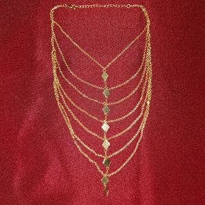 Gold layered choker necklace